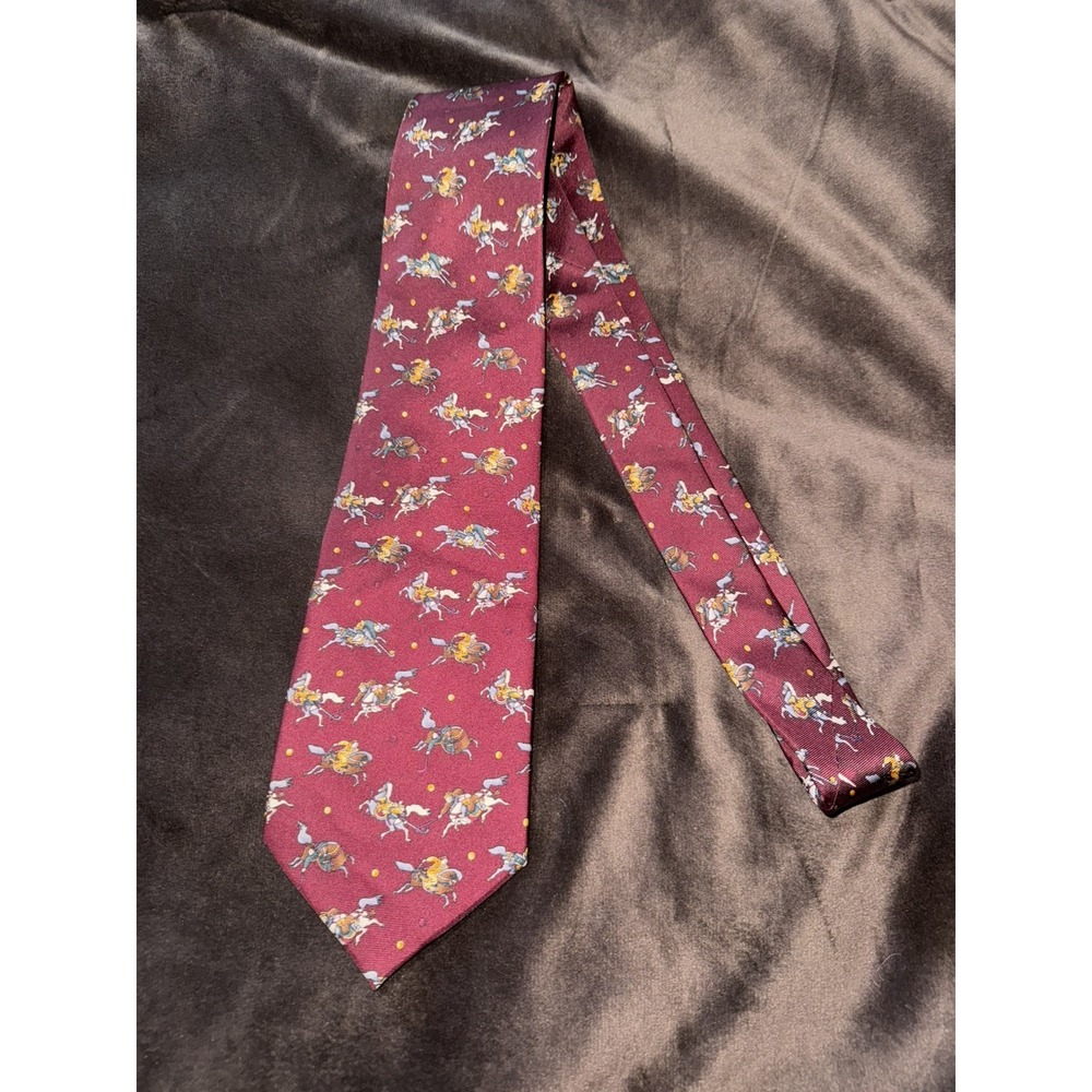 Metropolitan Museum‎ Of Art Masterworks Collection Polo Riders Red Silk Tie